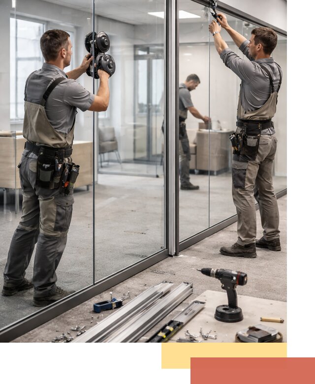 Стеклянные офисные перегородки под ключ в Черняховске