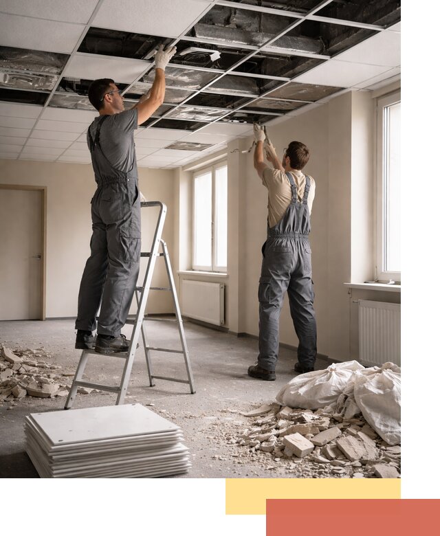 Демонтаж потолков Армстронг профессионально в Черняховске