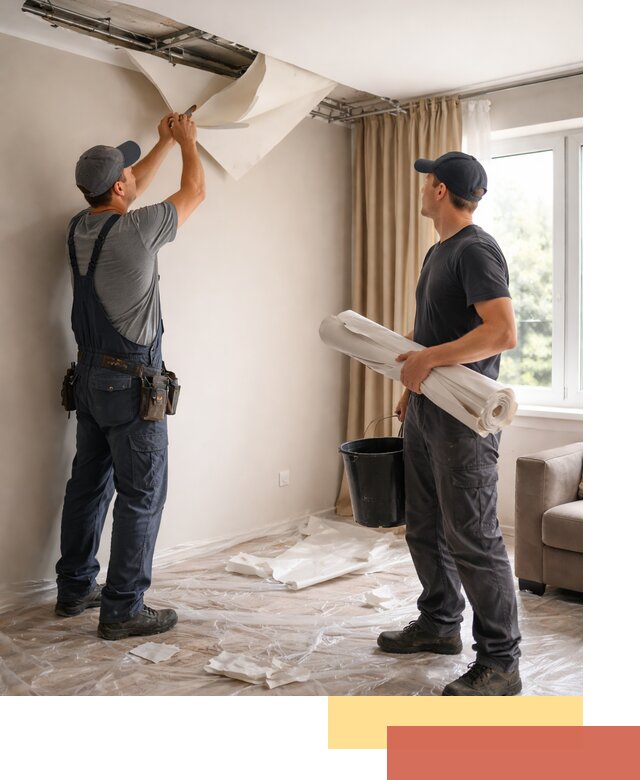 Демонтаж натяжного потолка в Черняховске быстро и аккуратно