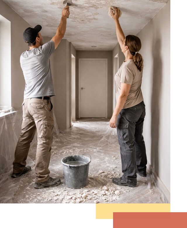 Удаление побелки с потолка в Черняховске — быстро и аккуратно