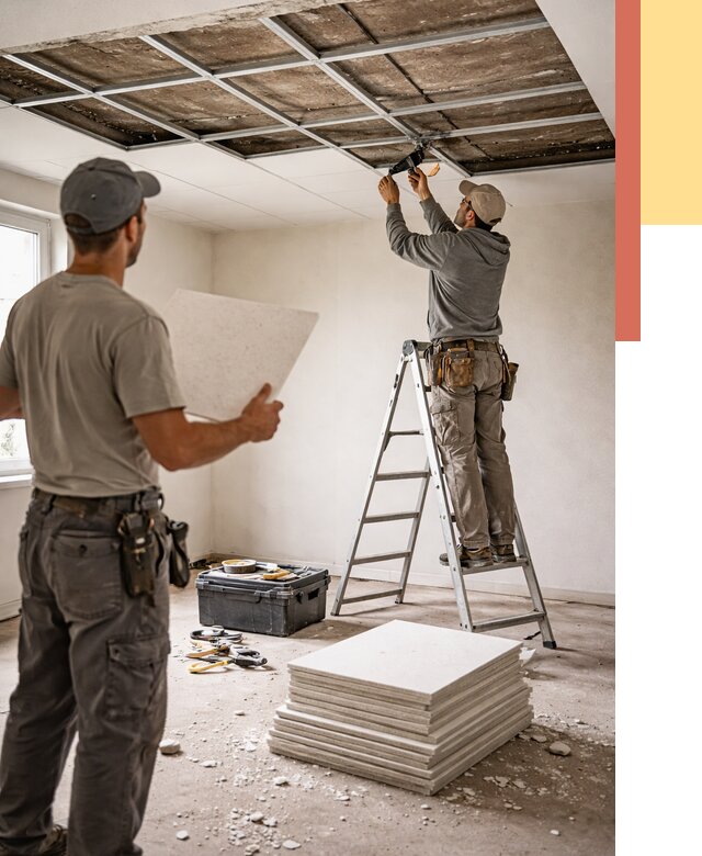 Замена плит подвесного потолка в Черняховске от 1834 руб. быстро и недорого | ОТДЕЛОЧНИК-Чрх