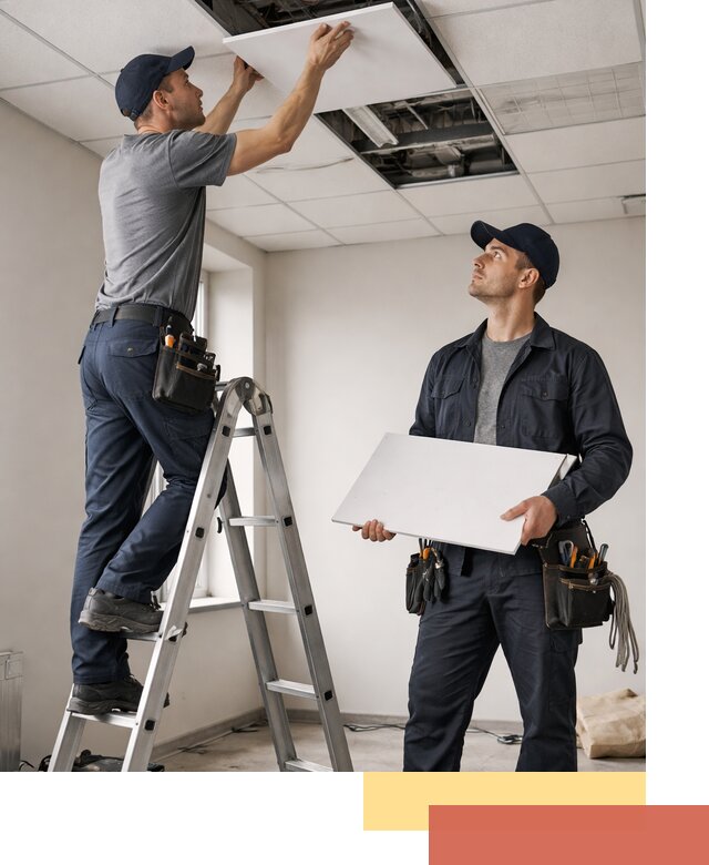 Обслуживание подвесного потолка в Черняховске — ремонт и чистка