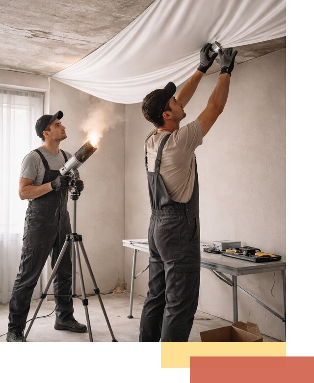 Установка натяжного потолка под ключ в Черняховске