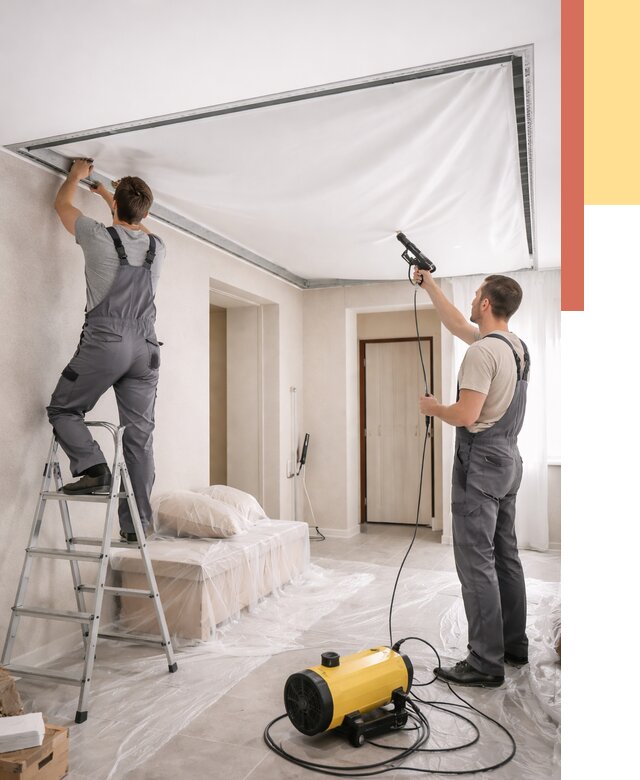 Монтаж натяжного потолка в прихожей в Черняховске от 2777 руб. под ключ | ОТДЕЛОЧНИК-Чрх