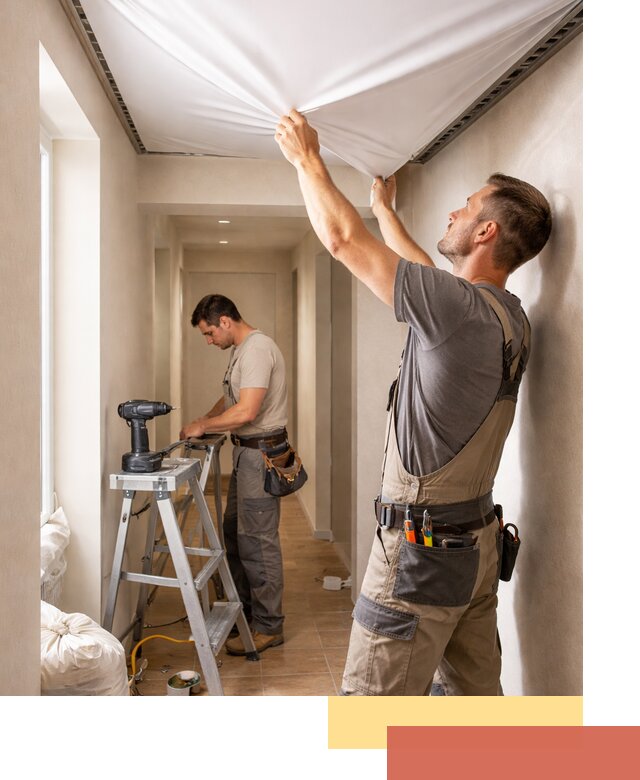 Монтаж натяжного потолка в прихожей в Черняховске