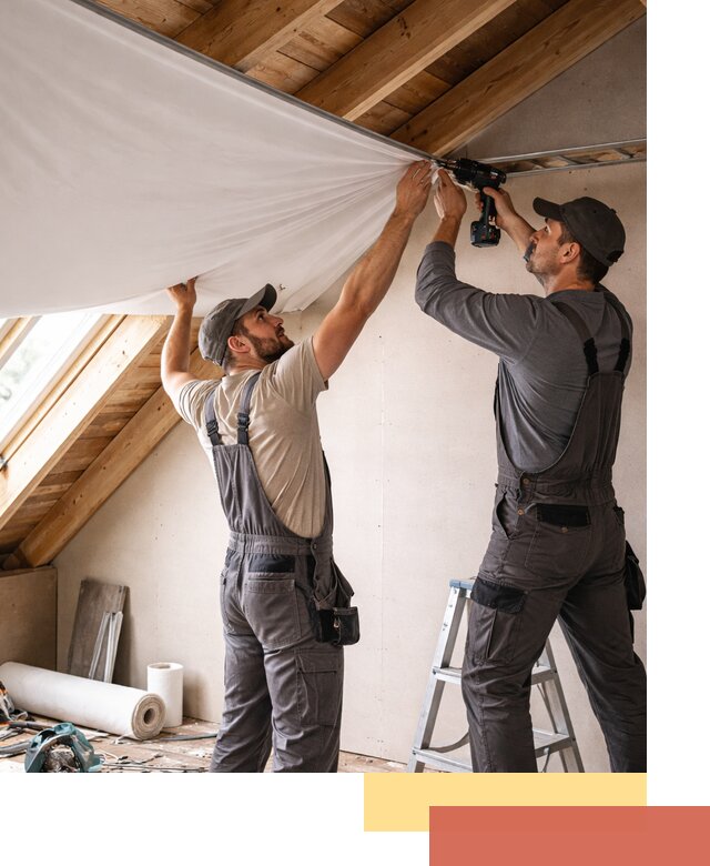 Монтаж натяжного потолка в мансарде в Черняховске