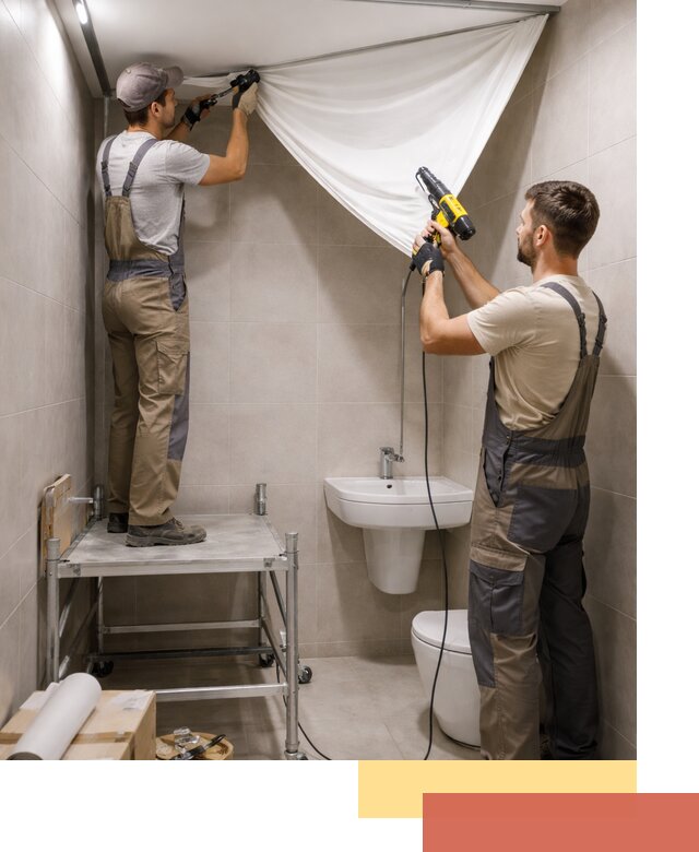 Монтаж натяжного потолка в санузле в Черняховске