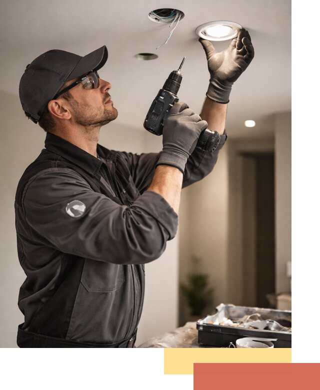 Установка точечных светильников в натяжной потолок в Черняховске