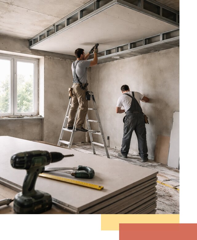 Двухуровневый потолок из гипсокартона в Черняховске