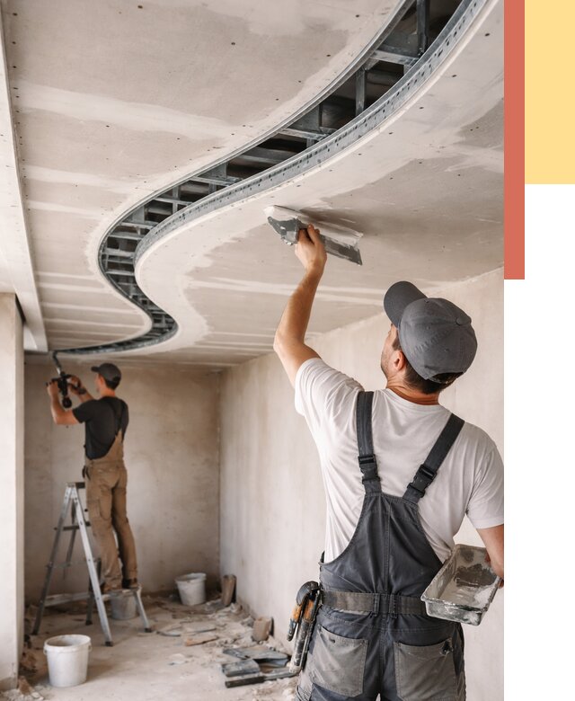 Криволинейный потолок из гипсокартона в Черняховске от 2201 руб./м2 | ОТДЕЛОЧНИК-Чрх