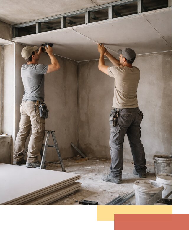 Короб из гипсокартона на потолке под ключ в Черняховске