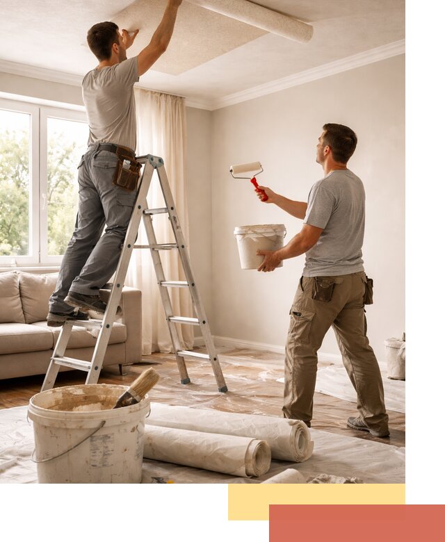 Поклейка обоев на потолок в Черняховске — качественно и быстро