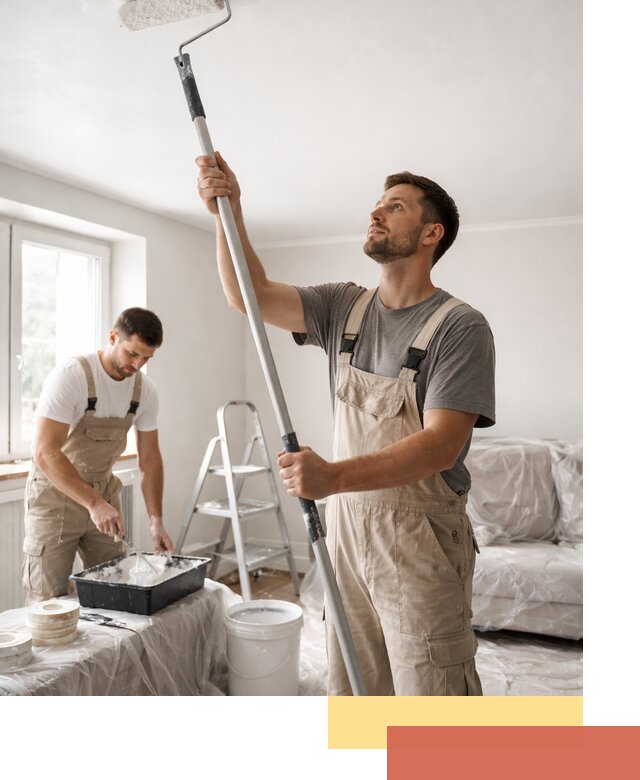 Покраска потолка водоэмульсионной краской в Черняховске