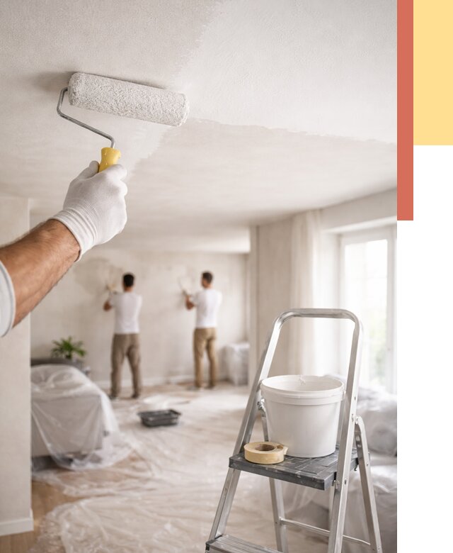 Покраска потолка акриловой краской в Черняховске от 2620 руб. | ОТДЕЛОЧНИК-Чрх