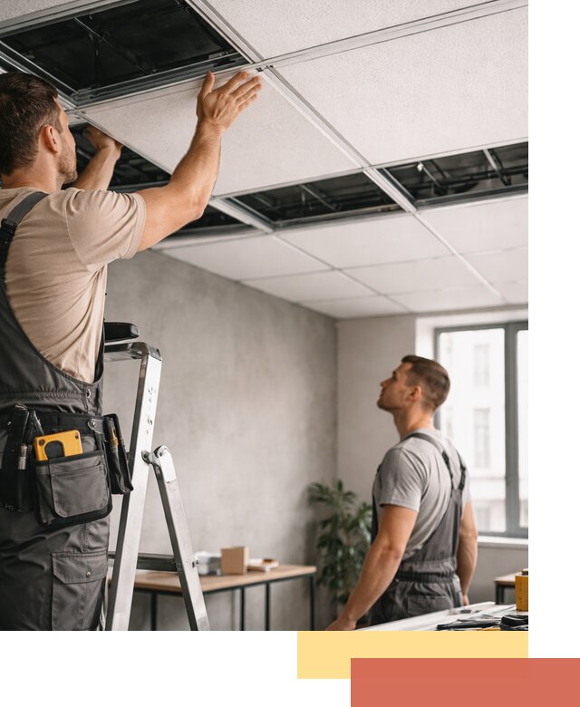 Монтаж потолочной плитки в Черняховске качественно и в срок