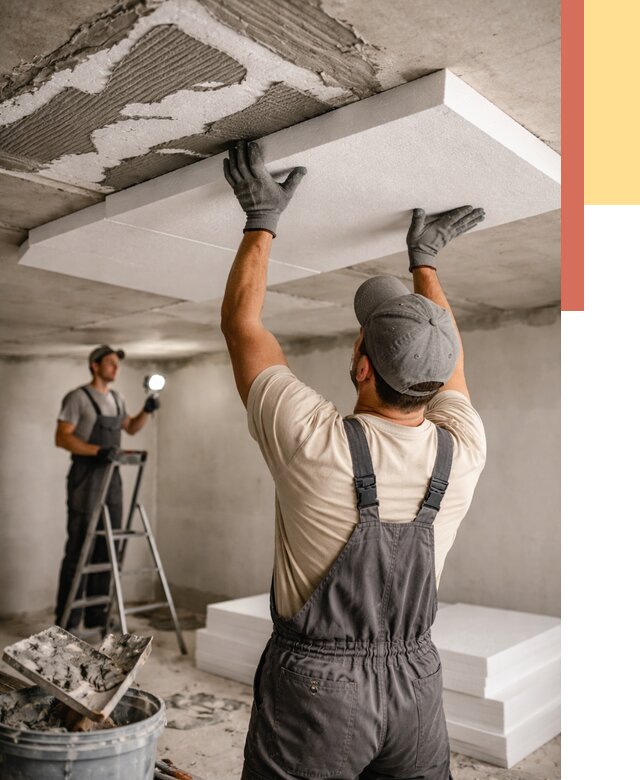 Утепление потолка пенопластом в Черняховске от 4716 руб/м2 — недорого и быстро | ОТДЕЛОЧНИК-Чрх